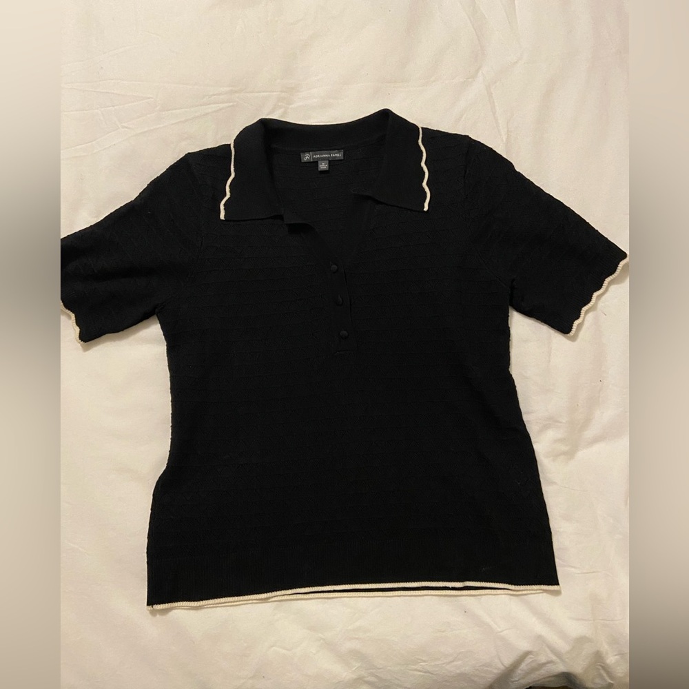 Adriana Papell Crochet Sweater Top